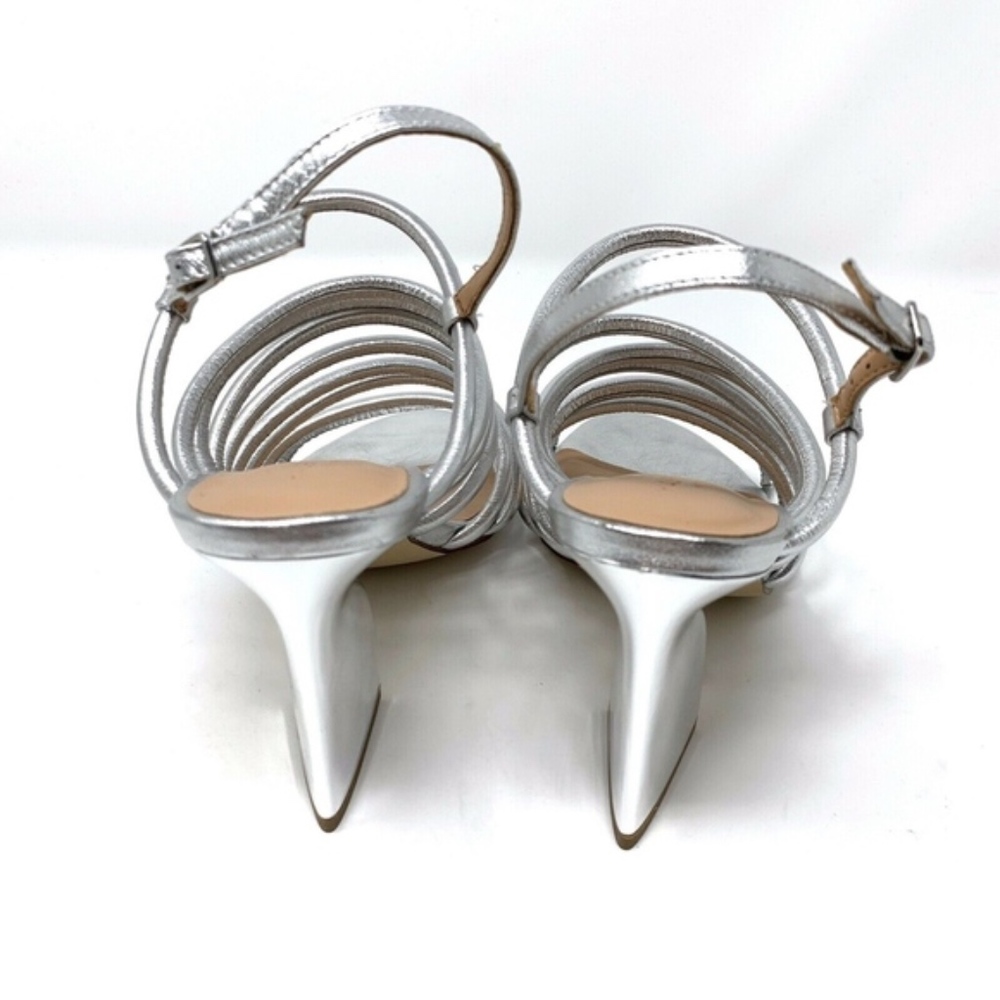 Halston Heritage Vanna Silver Strappy Sandals - Picture 4 of 7
